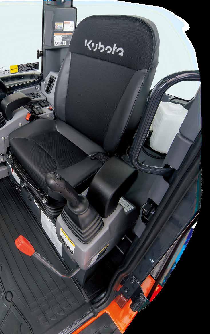 A A. Deluxe Suspension Seat Designed and engineered to fit better and to keep you working longer comfortably,