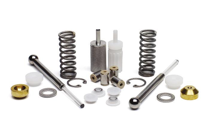 rebuild kit with needle, 1 wash tube seal, 1 sealwash tube, 1 PTFE washer, 1 filter retainer, 1 lower wash seal frit, 1 needlewash frit, 1 TFE washer, 1 needle assembly, 2 injector seals, 1 stainless