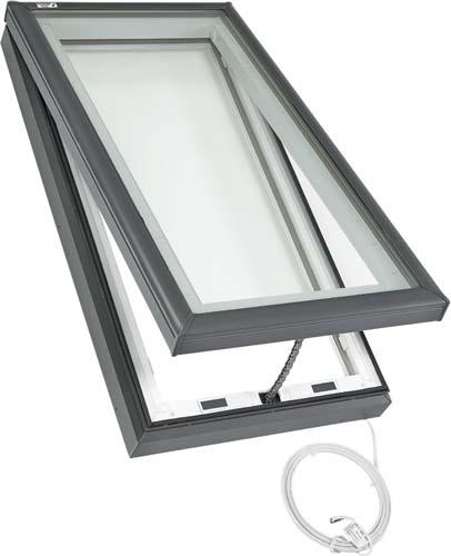 Electric Fresh Air Skylights Deck-Mounted - VSE Curb-Mounted - VCE The No Leak Skylight No Leak Promise No Worries See page 2 VELUX ACTIVE COMPATIBLE KLI 110 Remote Electric Fresh Air Deck-Mounted No