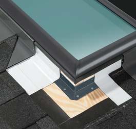 Additional step pieces (ZZZ 200) are required for shakes and other thick roofing materials.