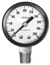 AirCare Air Preparation Systems Pressure Gauges Low-Pressure Gauges For air lines. Maximum Indicator Dial Connection Register Diameter Needle Size in.