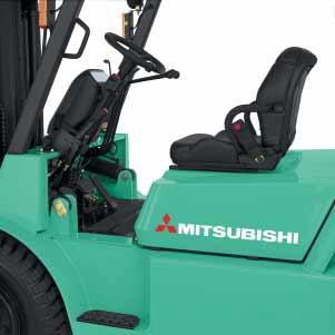 Easy-Access Step Operators entering and exiting the forklift truck will find an open-step frame and a conveniently