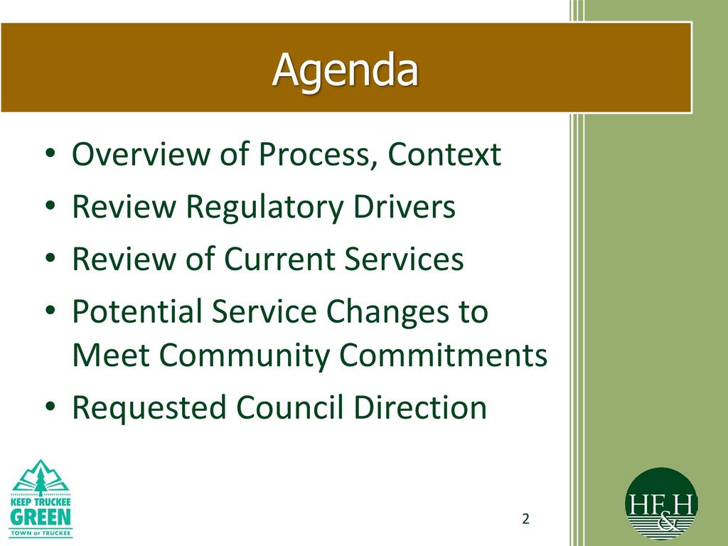 Agenda Overview of Process, Context Review Regulatory Drivers Review of Current