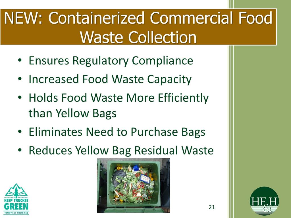 NEW: Containerized Commercial Food Waste Collection Ensures Regulatory Compliance Increased Food Waste Capacity