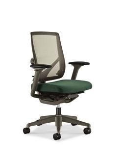 A. High-back Work Chair Frame/Base Finish: Mineral Grey Arms: