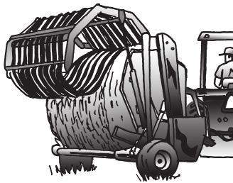 Table 1. Round Baler Safety Tips. A round baler is bulky and reduces operator vision to the rear. Be watchful when backing the baler.