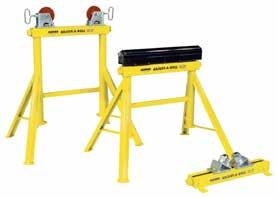 Roller Heads Pro Roll Table Adjust-A-Roll Pro Roll with Steel Wheels Holds up to 36" pipe Levelling on either side of stand Easily adjustable height (see diagram) Maximum capacity 900kg Table