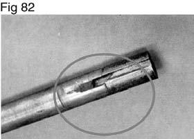 Miscellaneous Failure - Cross Shaft Wear Figure 82 is an example of a worn cross shaft (release shaft).