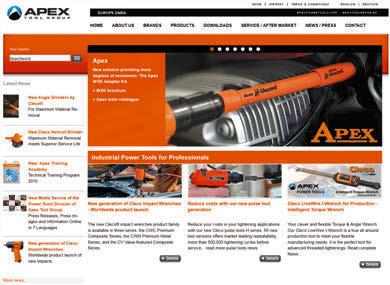 Full catalogues available online Strong Brands With the Power Tools division, the Apex Tool Group offers a complete