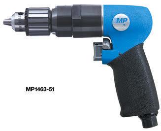 Master Power Drills MP1463-51 Motor power 750 Watt Reversible Ball bearings on output spindle for high runout accuracy Parts interchangeable with Master Power nutrunners 2-stage trigger start for