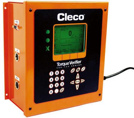 Cleco Torque Verifiers The Series TVP-100 torque verifi er provides low-cost certainty during assembly for pneumatic, rotating and pulsing nutrunners.