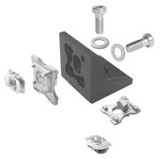 102 GUS 450_ Corner Bracket IBS M08x020NIKO Used for 90 connections and as strengthening element in combination with Robotunits fasteners, for both 40 mm and 50 mm series