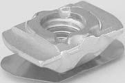 104 TIN 45 Drop-in Nut Used for 40 mm and 50 mm series extrusions Self-centering Slip protection (leaf springs) Anti-twist safeguard 8.5 1.5 13.8 Material: galvanized steel 22.5 M F 13.