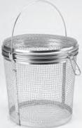caustics Small Basket with Lid 2 1 4" dia. x 7" L Order No. PWB-2 Jobber $11.99 Single Basket with Handle 8" dia. x 9" L Lid & clip sold separately Order No. PWB-10 Jobber $14.