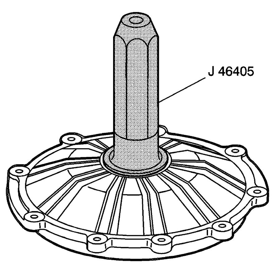 Fig. 251: Oil Seal, Right Cover & J46405 5.