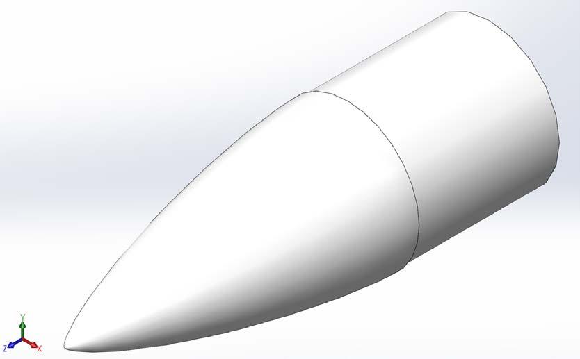 Nose Cone Selected Design: Von Karman Lowest drag coefficient of 0.
