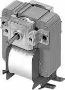 Shaded-pole motors EM 25 Standard version: Direction of rotation clockwise Mounting position with horizontal shaft Mode of operation S1 Sintered sleeve bearings with additional lubricant depot