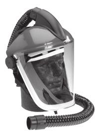 A number of alternative head pieces are available, an impact protective browguard unit, a range of different material hoods, a helmet assembly with a sealed visor (for heavier duty