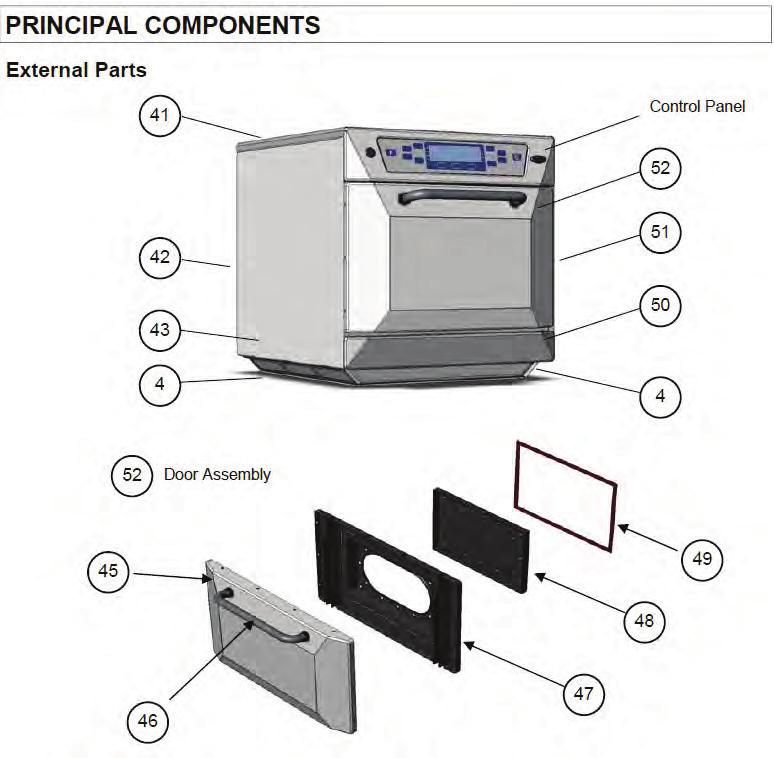 Recommended Parts List Manual Part Number Exploded View Merrychef 402s - All Models Description Recommended Minimum