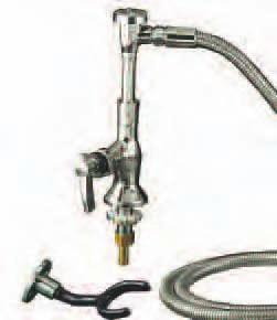 Pot Fillers DECK and WALL MOUNT POT FILLERS with SWIVEL HOSE, HOOKED SPRAY VALVE and WALL