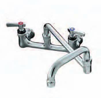 Wall Mount Faucets KN54 SERIES WALL MOUNT FAUCETS with SWIVEL and RIGID GOOSENECK SPOUTS and DOUBLE JOINTED SPOUTS KN54 SERIES WALL MOUNT FAUCETS 8"(200mm) ADJUSTABLE CENTRES with SWIVEL GOOSENECK