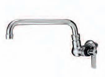 Single Wall Mount Faucets KN70 SERIES SINGLE WALL MOUNT FAUCETS with SWING SPOUTS, SWIVEL and RIGID GOOSENECK SPOUTS and DOUBLE JOINTED SPOUTS SPOUT LENGTH 1/2" NPS FEMALE INLET WITH 1/2" NIPPLE AND