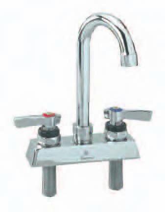 Specification Grade Hand Sink Faucets KN41 SERIES KN41 and KN45 SERIES 4" WALL and DECK MOUNT FAUCETS with SWING SPOUTS, SWIVEL AND RIGID GOOSENECK SPOUTS NSF LISTED NEW EASY 1/4 TURN FULL OPEN