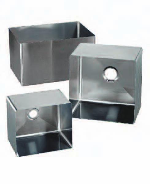 Fabricated Stainless Steel Sink Bowls STAINLESS STEEL FABRICATED SINK BOWLS NSF LISTED HEAVY-DUTY 14 GA. AND 16 GA.