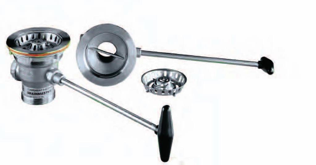 Stainless Steel Rotary Drain DSS-8000-P PATENTED DRAIN TM MASTER DSS-Y007 OPTIONAL FLAT STRAINER SOLID STAINLESS STEEL - TYPE 316 SOLID STAINLESS STEEL TYPE 316 THROUGHOUT