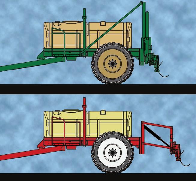 This type of lift mechanism minimizes the distance between the trailer tires and the boom ( A ).