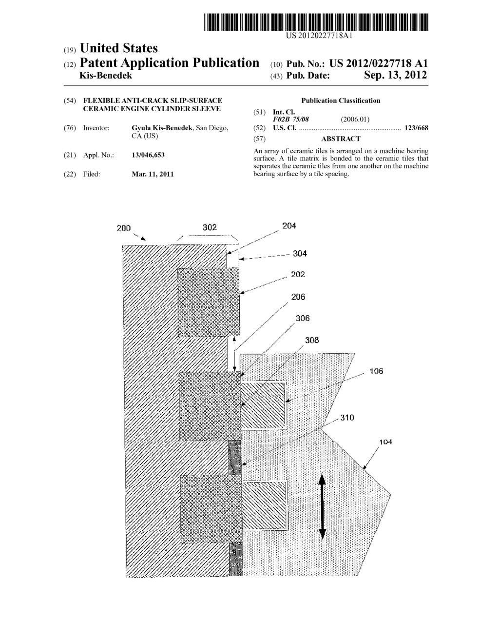 US 20120227718A1 (19) United States (12) Patent Application Publication (10) Pub. No.: US 2012/0227718A1 Kis-Benedek (43) Pub. Date: Sep.