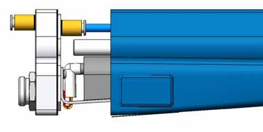 See Figure 25. Pull the heat sink (16) away from the housing (11) and disconnect the air tubing (4) from the connector (14).