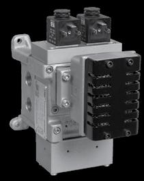 Valves lock-out due to asynchronous movement of valve elements during actuation or de-actuation, resulting in a residual outlet pressure of less than 1% of supply.