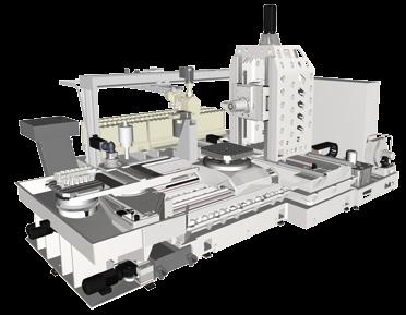 NBH / 0 THE RUGGED NBH FOR TOP PRODUCTIVITY HEAVY DUTY MACHINING NBH with geared spindle [option] and tool cassette magazine with 150 tool locations [option] One-piece and rigid machine bed with