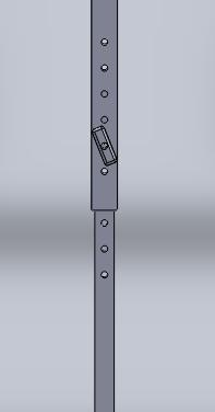 17 Holes for adjustability Locking Pin Figure 17. Length adjustable section of reclining mechanism At the base of the reclining mechanism there is a foot made from an aluminum plate.