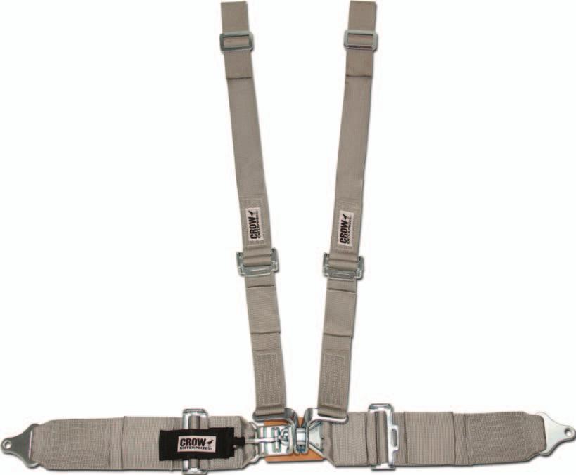 Not For Competition Use Anti-submarine belts are highly recommended with all 4-way restraints. Made in the USA Part #11195 Racer Net $72.95 3" seat belts bolt in. 2" V-type harness bolt in.