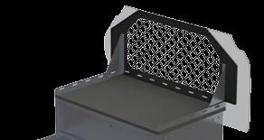 barrier with filler panels PERFORATED BARRIER: Black