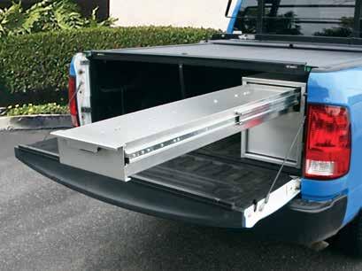 different models for the following trucks: Ford F150-F550, 5 5, 6 5 and 8 box Dodge 1500-3500, 5 7, 6 4 and 8 box Chevy Silverado/GMC Sierra standard box & long box Full drawer extension with push