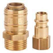 Rectus Rectus Series 126K - DN 7.2 Universal brass coupling with European standard industrial profile. Coupling system with single-handed operation and standard-valve. Series 26 plugs in brass.