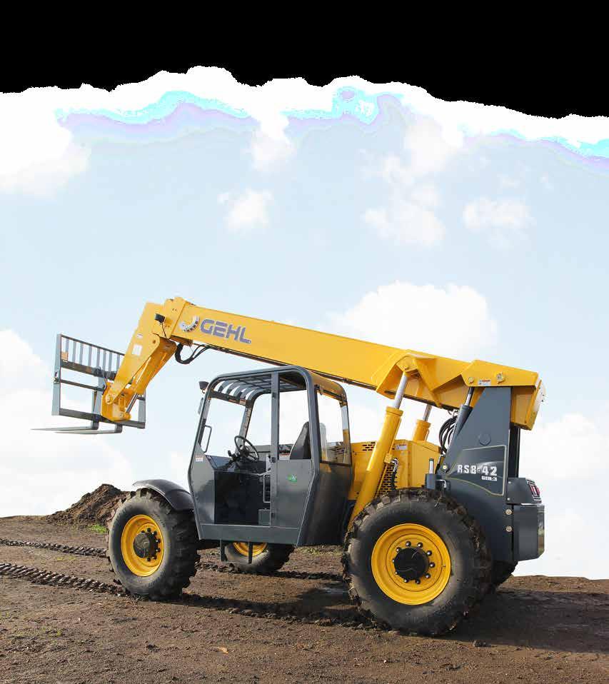 PERFORMANCE POWER and PERFORMANCE THE SUPERIOR STRENGTH OF GEHL PROVEN RELIABILITY = PROFITABILITY Gehl RS Series Telescopic Handlers are designed to meet the growing needs of contractors, builders