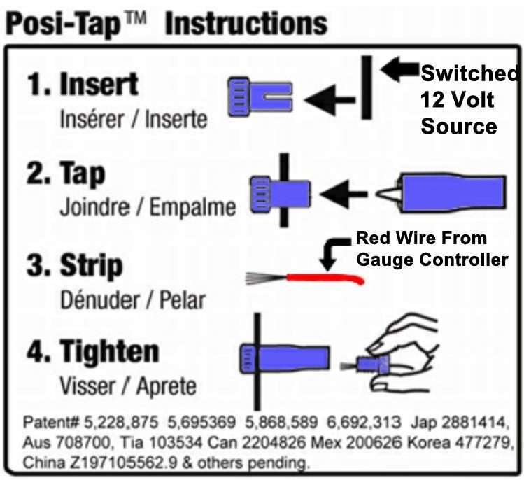 5. Now that you have located a suitable 12 volt switched power source you can connect the red 20ga wire from the harness to the fused side of the switched 12 volt circuit by doing one of the