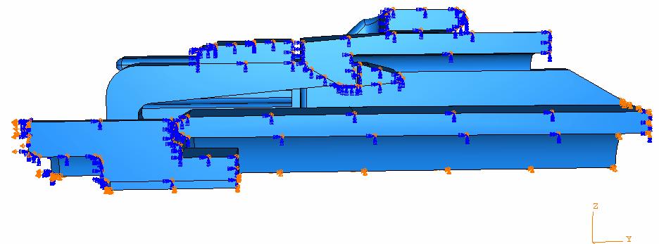 The Connector Primary lock and Bump are modeled with C3D10M using ABAQUS/CAE. Both are treated as deformable bodies. The symmetry model has taken for the analysis.