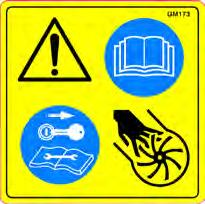 SAFETY PRECAUTIONS The following safety labels are mounted on the machine in the