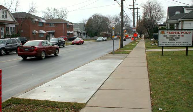 Because curbs and sidewalks are generally provided in urban settings only, most rural bus stops are not accessible.