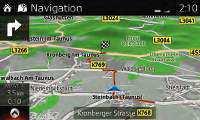 Equipment Navigation system data is offered on an optional SD card, allowing display of your current location on a map or suggested routes on the centre display.