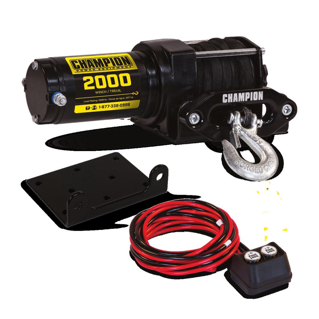 OPERATOR'S MANUAL MODEL #00600 000 lb. (907 kg) Winch REGISTER YOUR PRODUCT ONLINE at championpowerequipment.com or visit championpowerequipment.