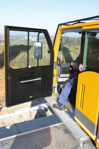 to the cab; additional swinging door, rear-mounted
