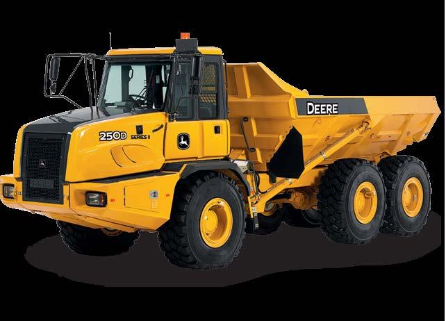 Features include automatic or hydrostatic transmissions, articulated steering (the body itself turns rather than the