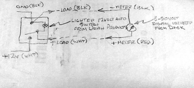 Wiring Diagram (Excuse the primitive diagram; it is what I used to keep my wiring straight!) The lighted switch is a SPDT model.
