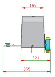 3 DIMENSIONS Dimensions in mm 4 ELECTRIC EQUIPMENT (standard system) Fig. 2 1. Operator 2. Flashing lamp 3. 2easy-BUS Photocells 4. Conventional photocells 5.